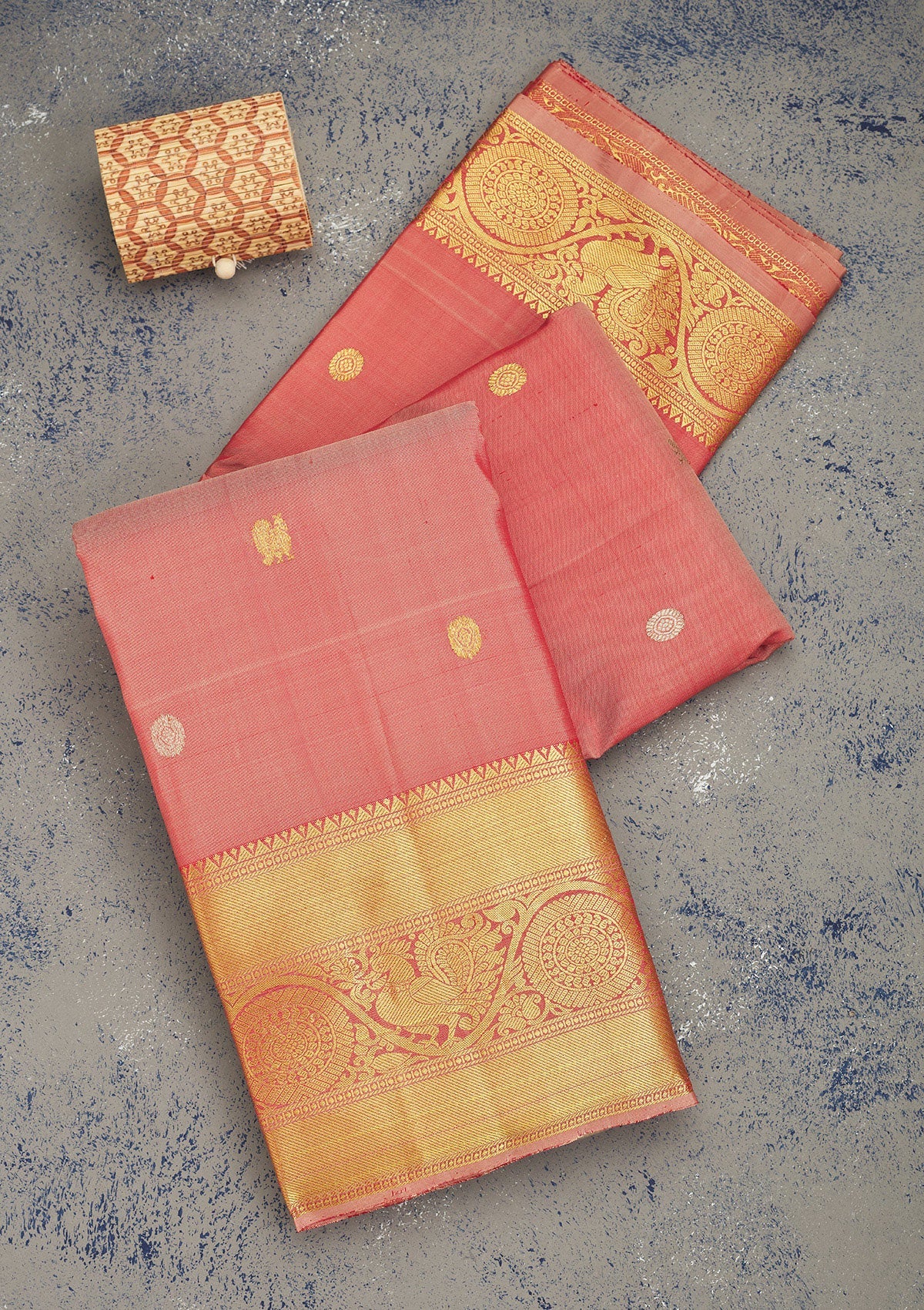 Light Brown Zariwork Pure Silk Saree