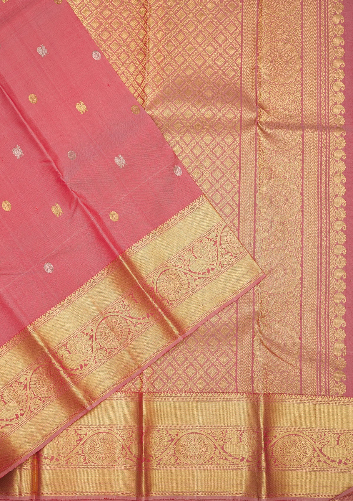 Light Brown Zariwork Pure Silk Saree