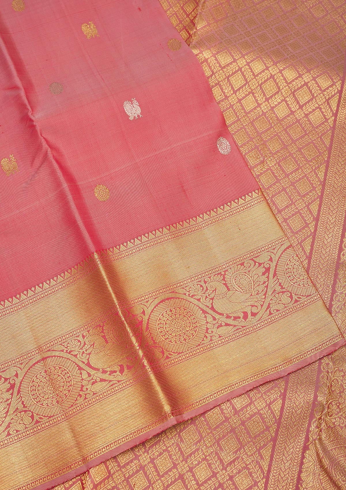 Light Brown Zariwork Pure Silk Saree