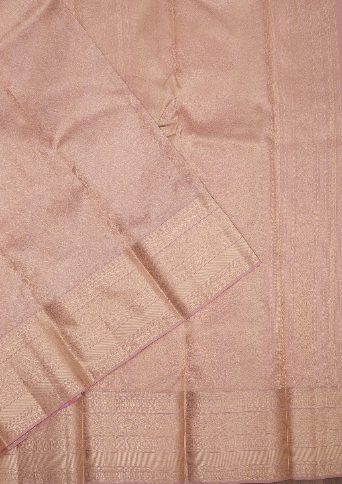 Light Brown Zariwork Pure Silk Saree