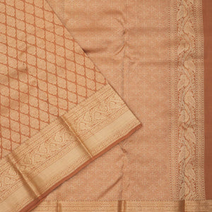 Light Brown Zariwork Pure Silk Saree