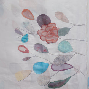 Light Grey Printed Tissue Saree