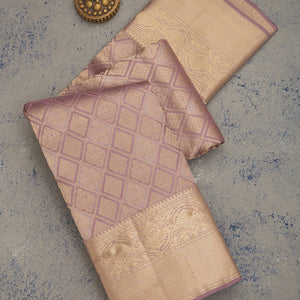 Light Grey Zariwork Pure Silk Saree
