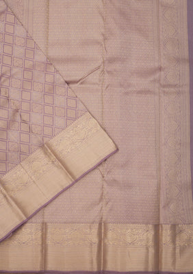 Light Grey Zariwork Pure Silk Saree