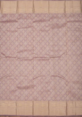 Light Grey Zariwork Pure Silk Saree