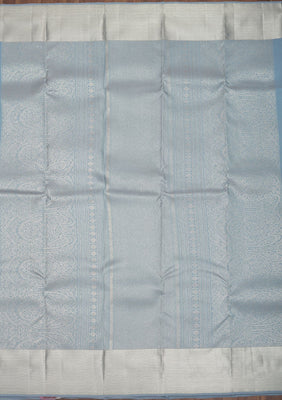 Light Grey Zariwork Pure Silk Saree