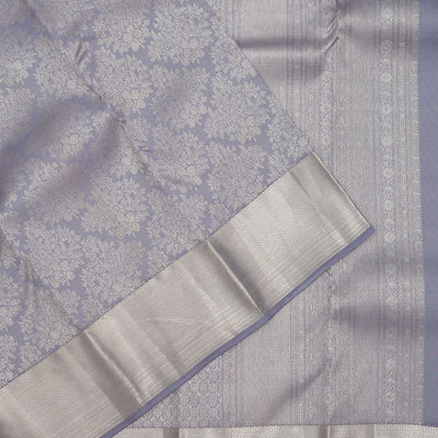 Grey Zariwork Pure Silk Saree