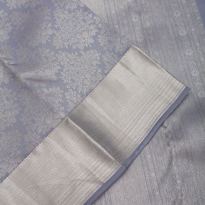 Grey Zariwork Pure Silk Saree