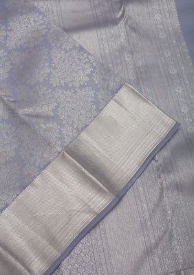 Grey Zariwork Pure Silk Saree