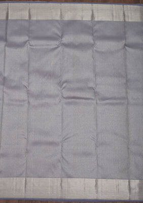 Grey Zariwork Pure Silk Saree