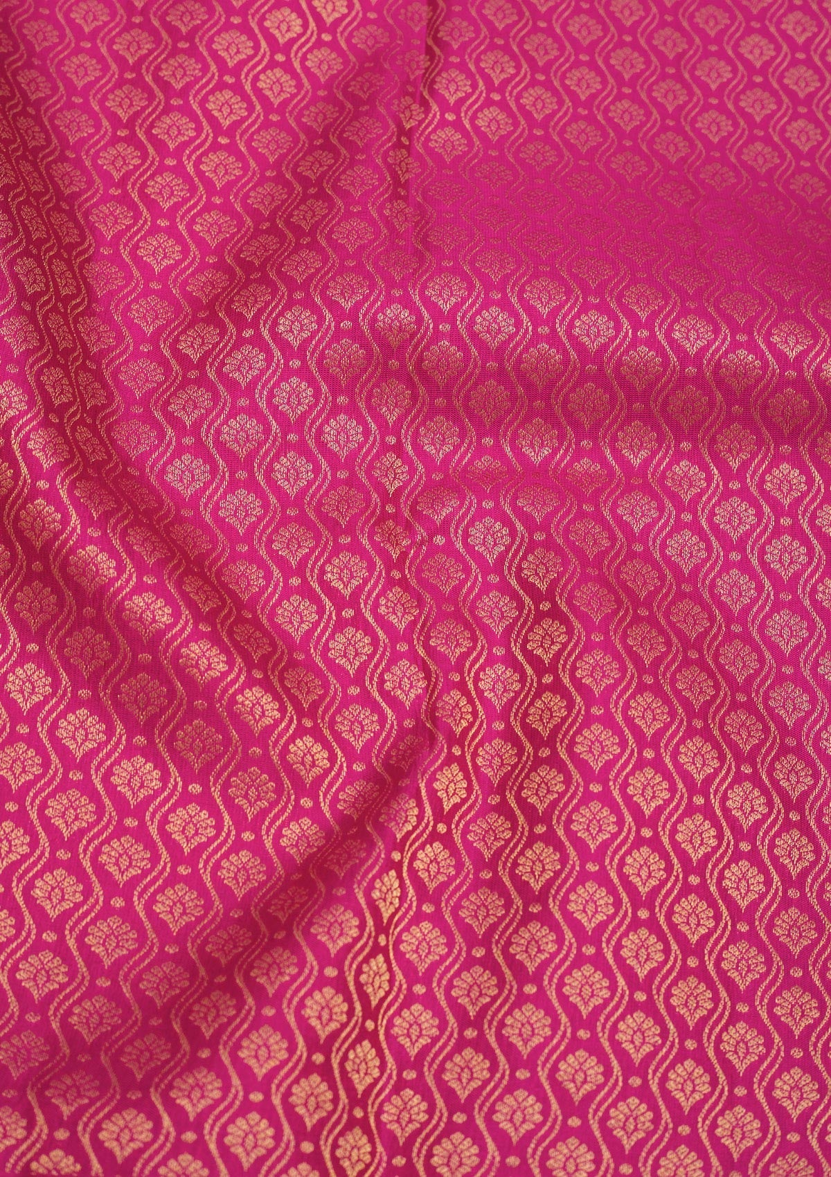 Magenta Pink Zariwork Pure Silk Saree