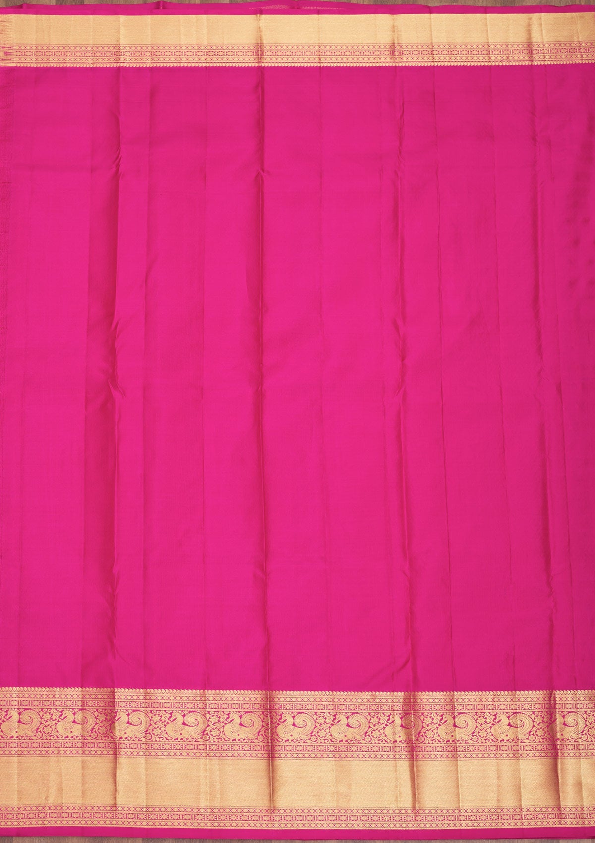 Magenta Pink Zariwork Pure Silk Saree