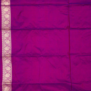 Magenta Pink Zariwork Pure Silk Saree