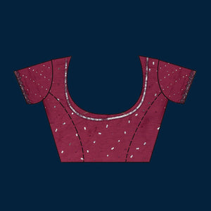 Maroon Sequins Georgette Saree