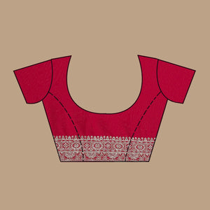 Maroon Threadwork Georgette Saree