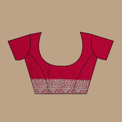 Maroon Threadwork Georgette Saree