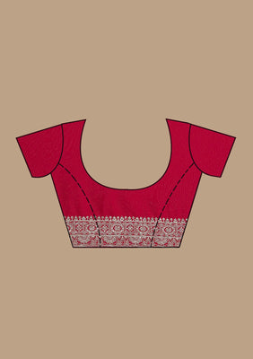 Maroon Threadwork Georgette Saree