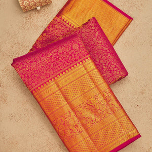 Maroon Zariwork Pure Silk Saree