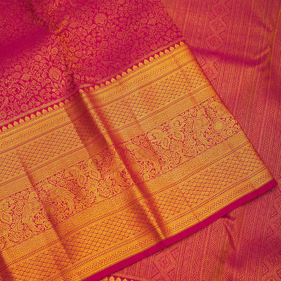 Maroon Zariwork Pure Silk Saree