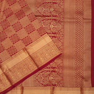 Maroon Zariwork Pure Silk Saree