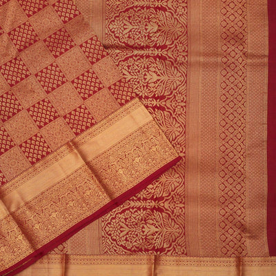 Maroon Zariwork Pure Silk Saree