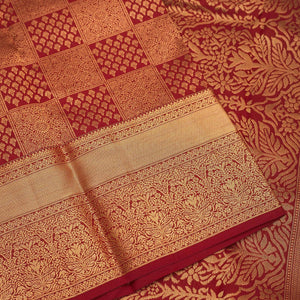 Maroon Zariwork Pure Silk Saree