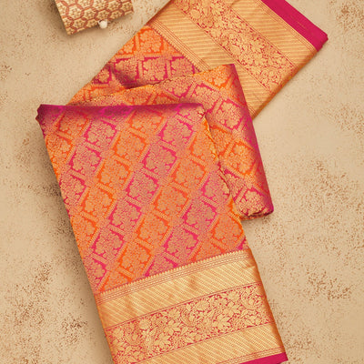 Maroon Zariwork Pure Silk Saree