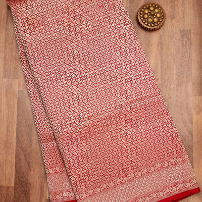 Maroon Zariwork Pure Silk Saree