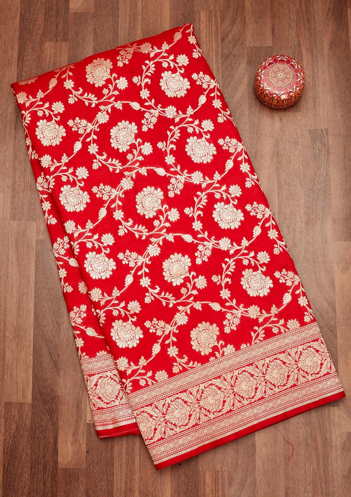Maroon Zariwork Pure Silk Saree