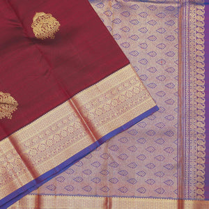 Maroon Zariwork Pure Silk Saree