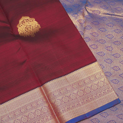 Maroon Zariwork Pure Silk Saree