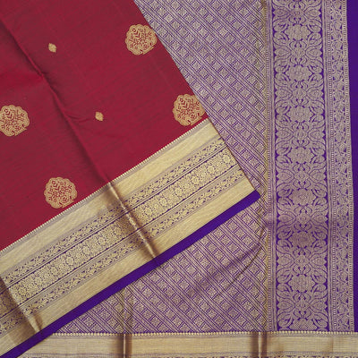 Maroon Zariwork Pure Silk Saree