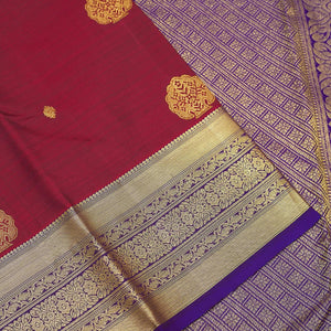Maroon Zariwork Pure Silk Saree
