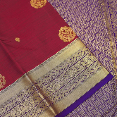 Maroon Zariwork Pure Silk Saree