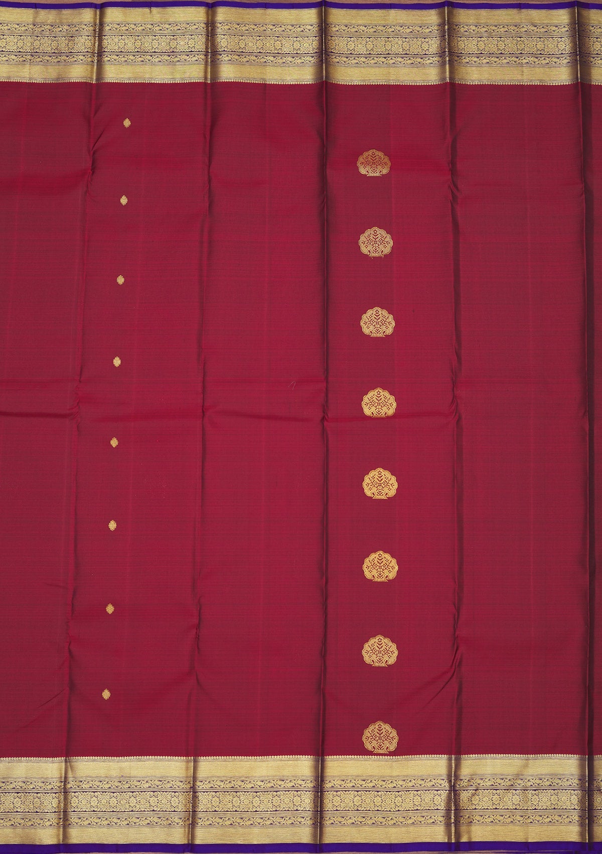 Maroon Zariwork Pure Silk Saree