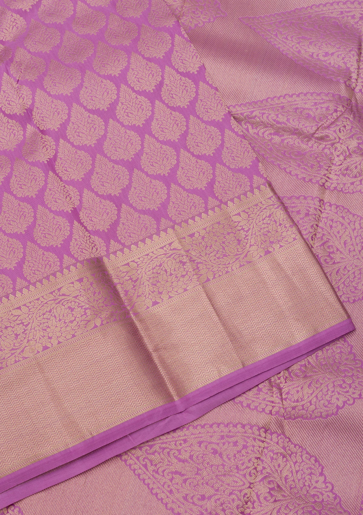 Mauve Zariwork Pure Silk Saree