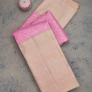 Mauve Zariwork Pure Silk Saree