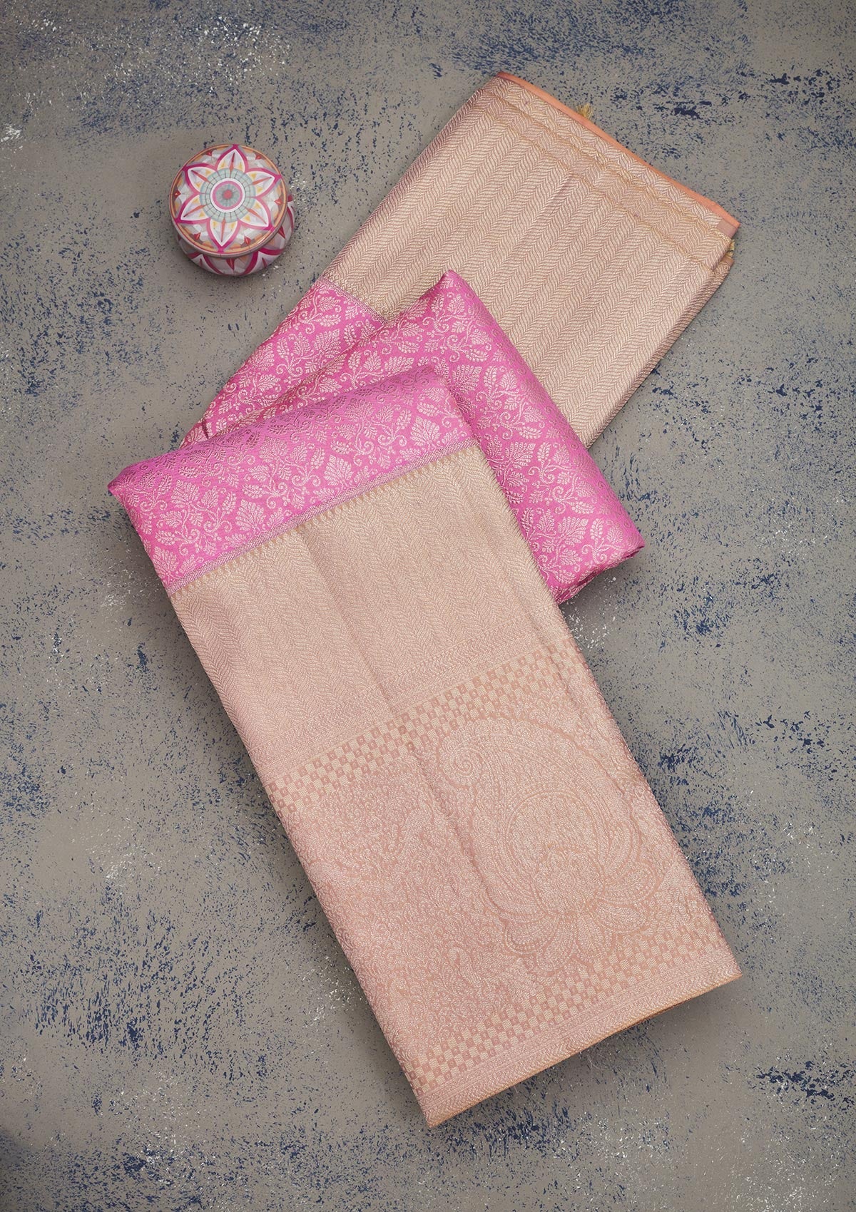 Mauve Zariwork Pure Silk Saree