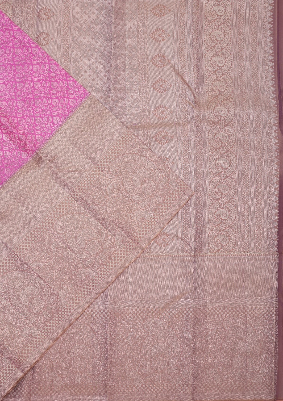 Mauve Zariwork Pure Silk Saree