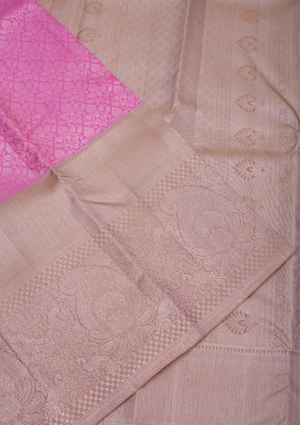 Mauve Zariwork Pure Silk Saree