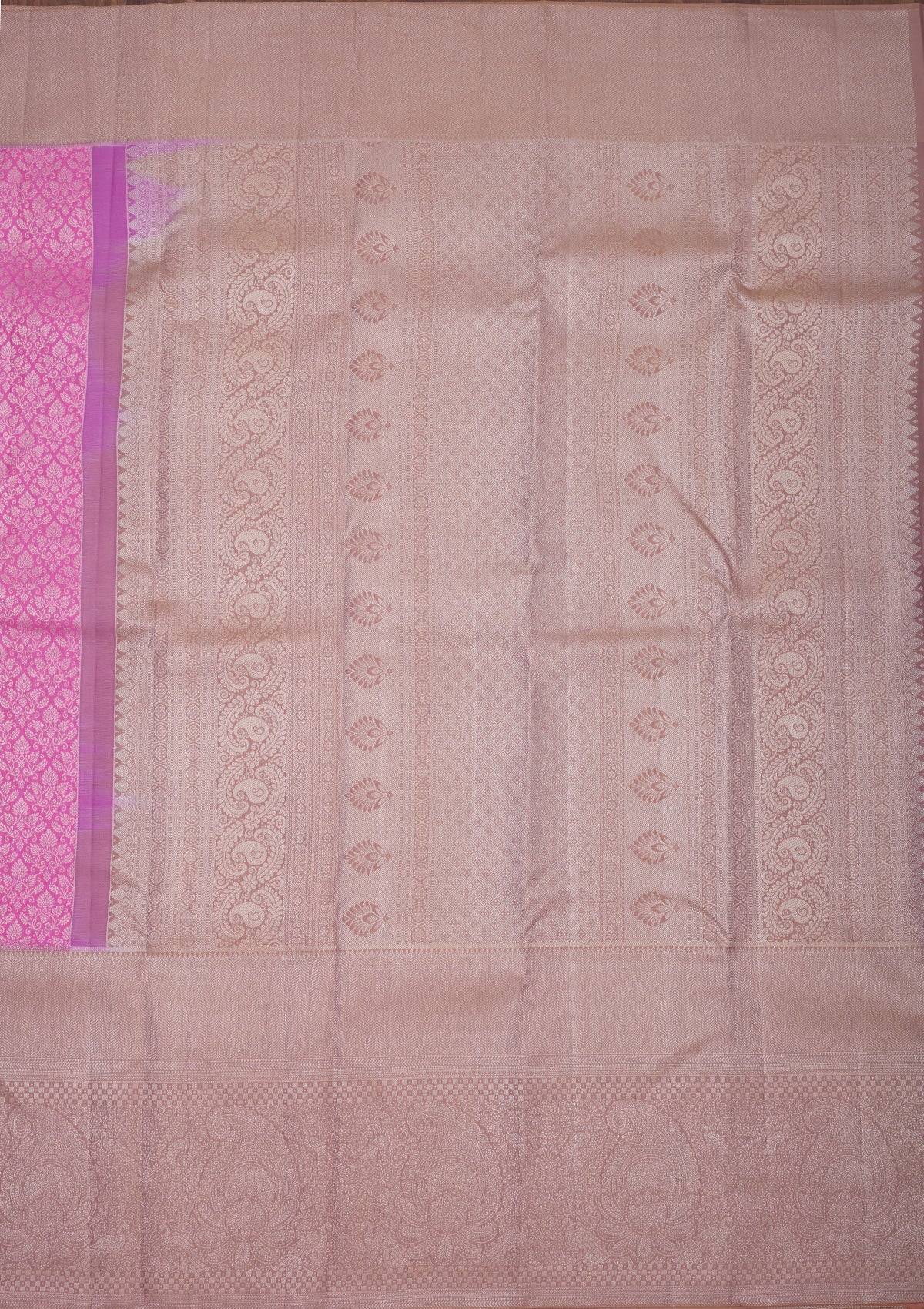 Mauve Zariwork Pure Silk Saree