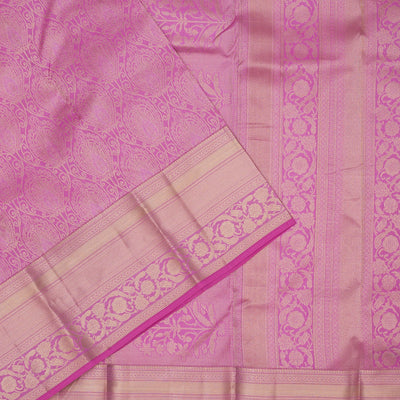 Mauve Zariwork Pure Silk Saree