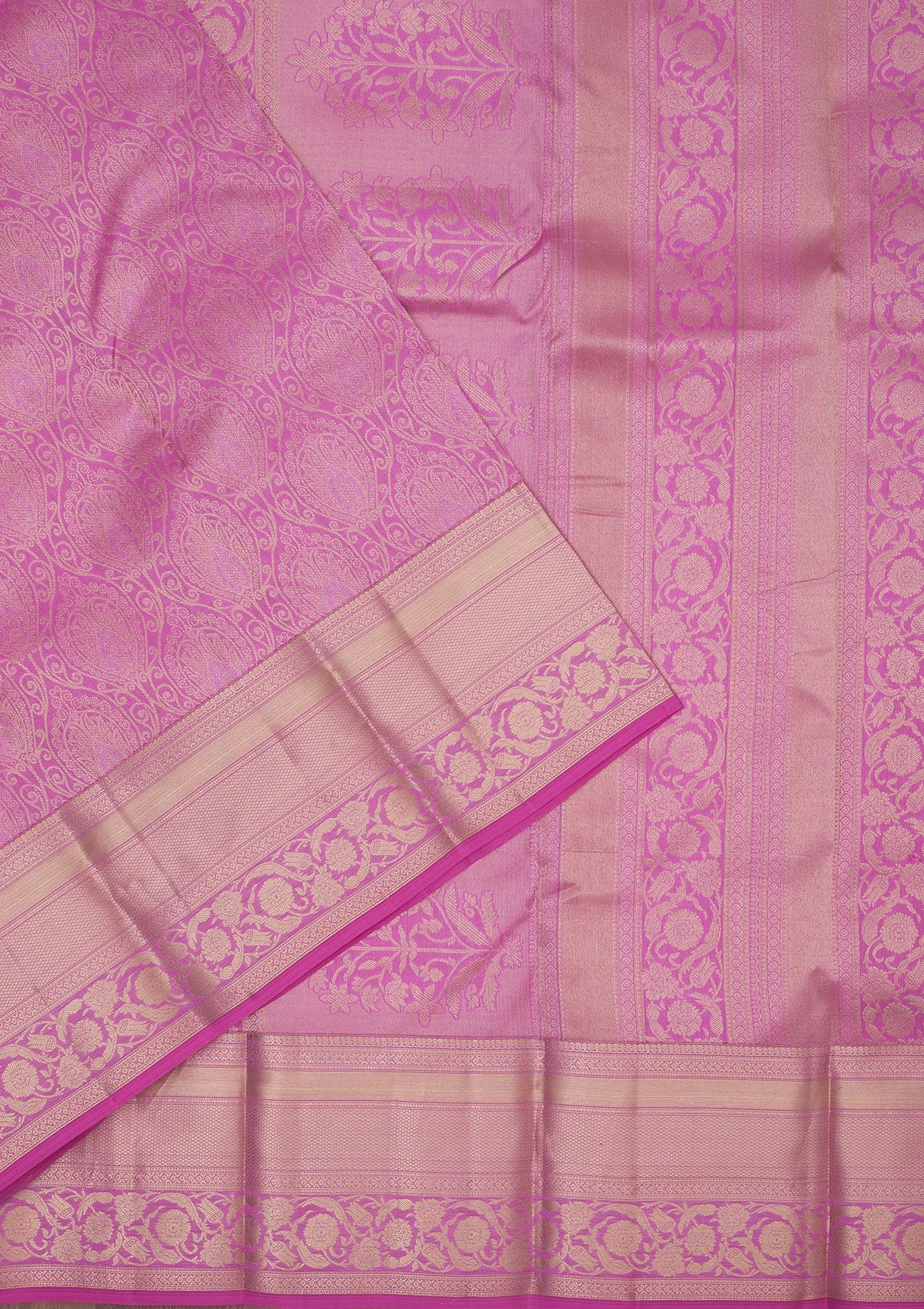 Mauve Zariwork Pure Silk Saree
