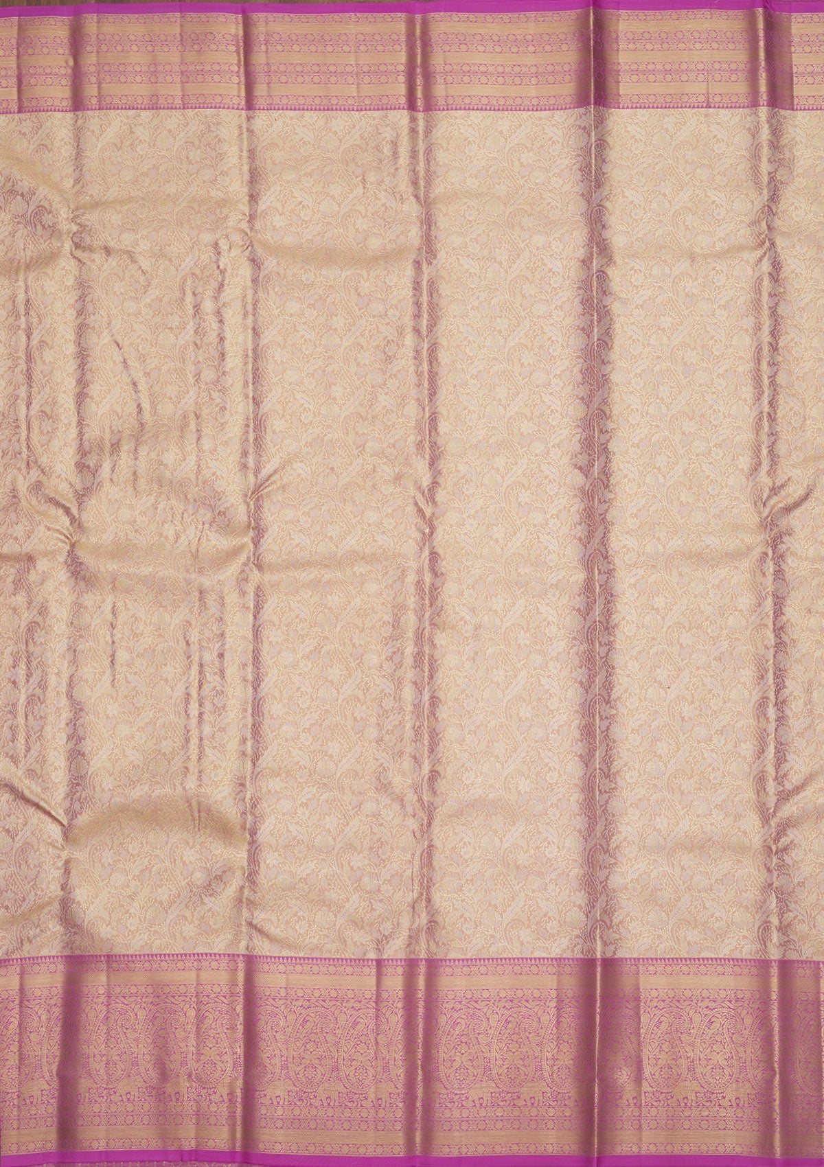 Mauve Zariwork Pure Silk Saree