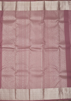 Mauve Zariwork Pure Silk Saree