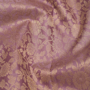 Mauve Zariwork Pure Silk Saree