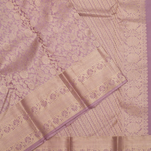 Mauve Zariwork Pure Silk Saree