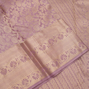 Mauve Zariwork Pure Silk Saree