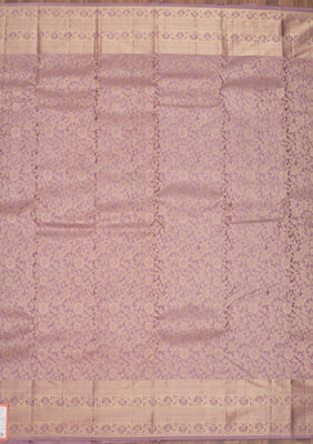 Mauve Zariwork Pure Silk Saree