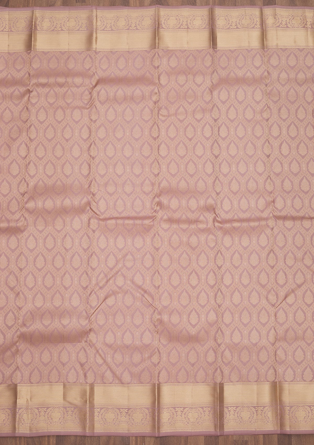 Mauve Zariwork Pure Silk Saree